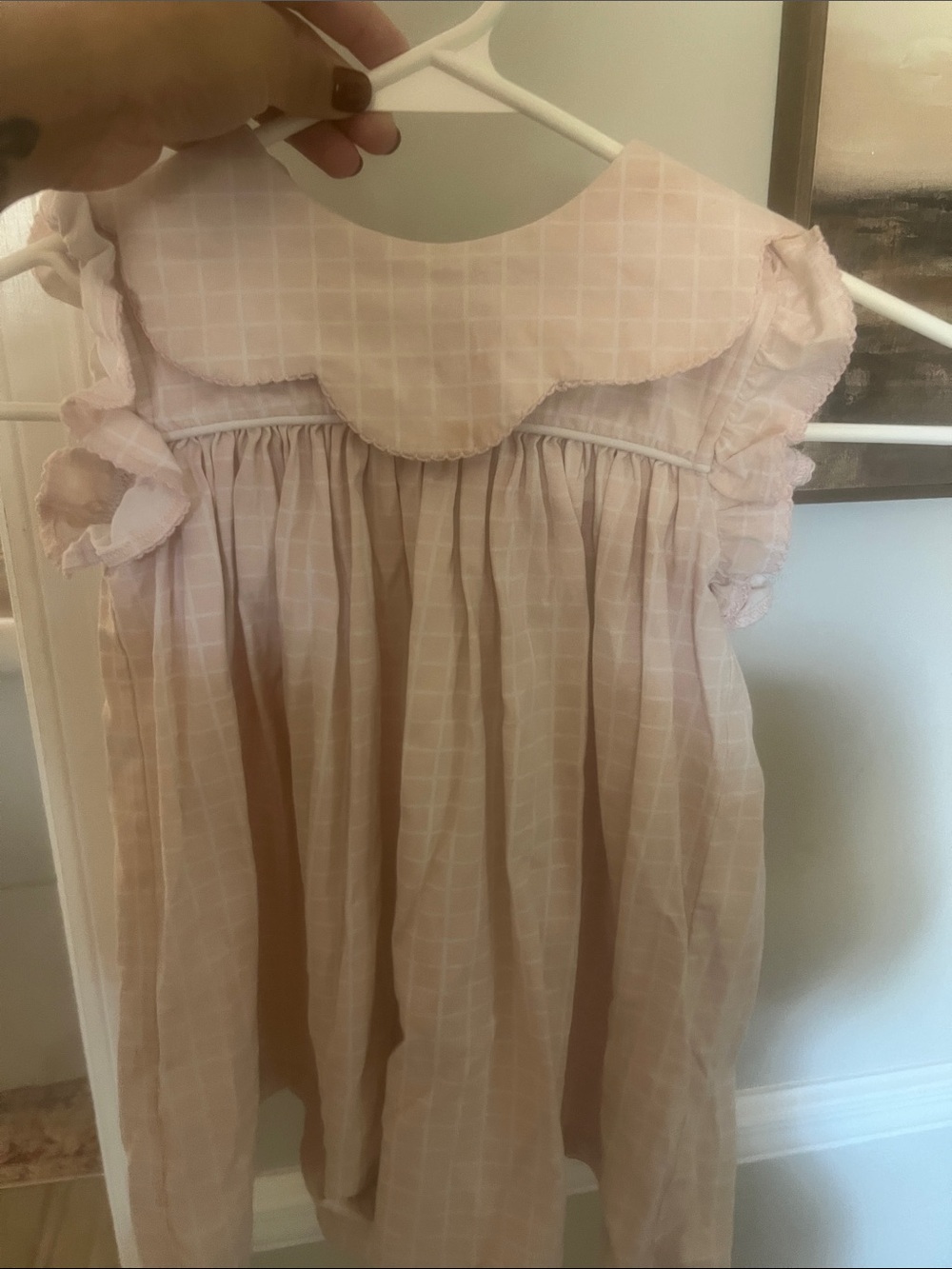 Kids Pink Check Cotton dress